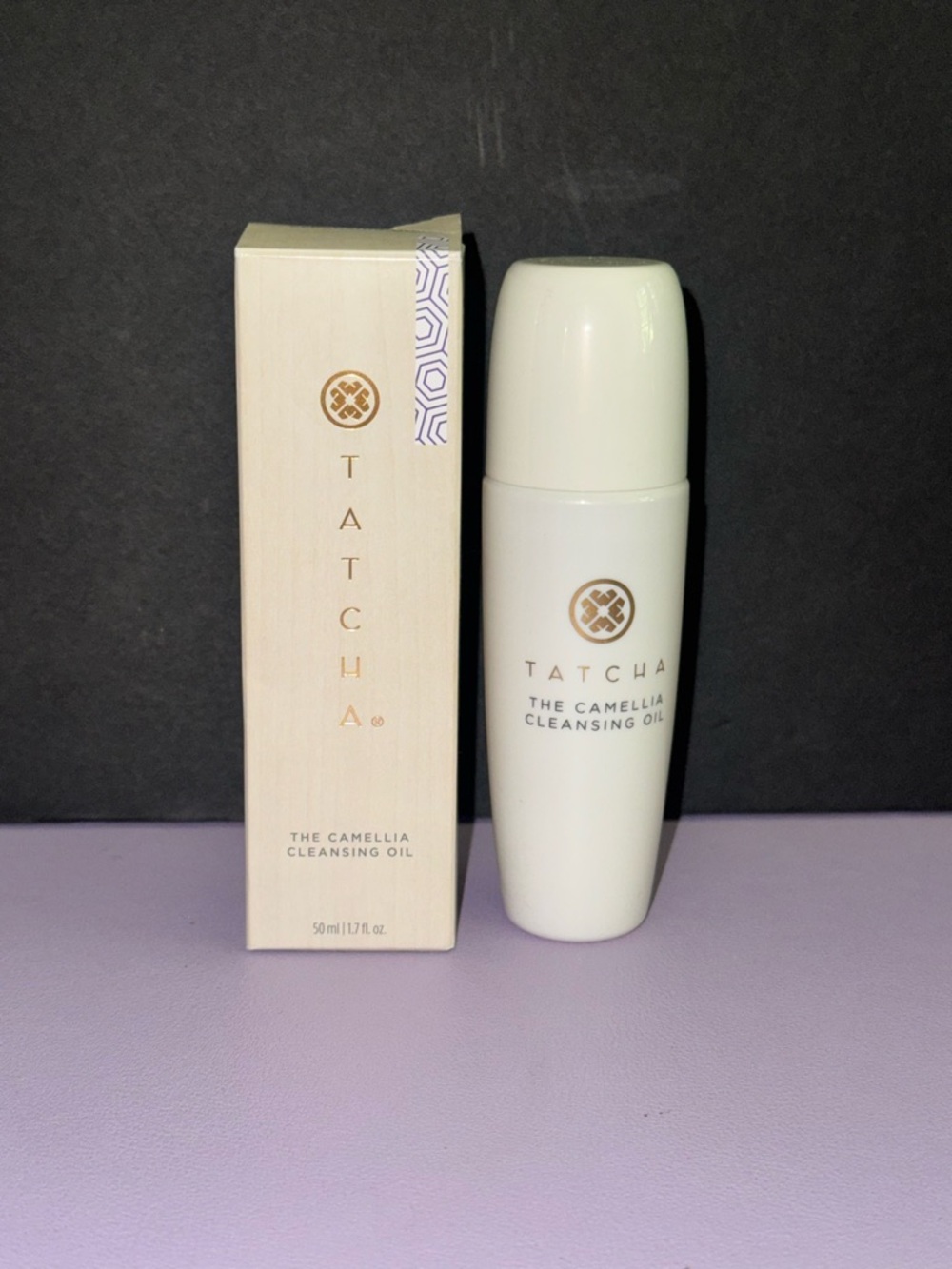 Tatcha Camellia Cleansing Oil — White & Gold Accents